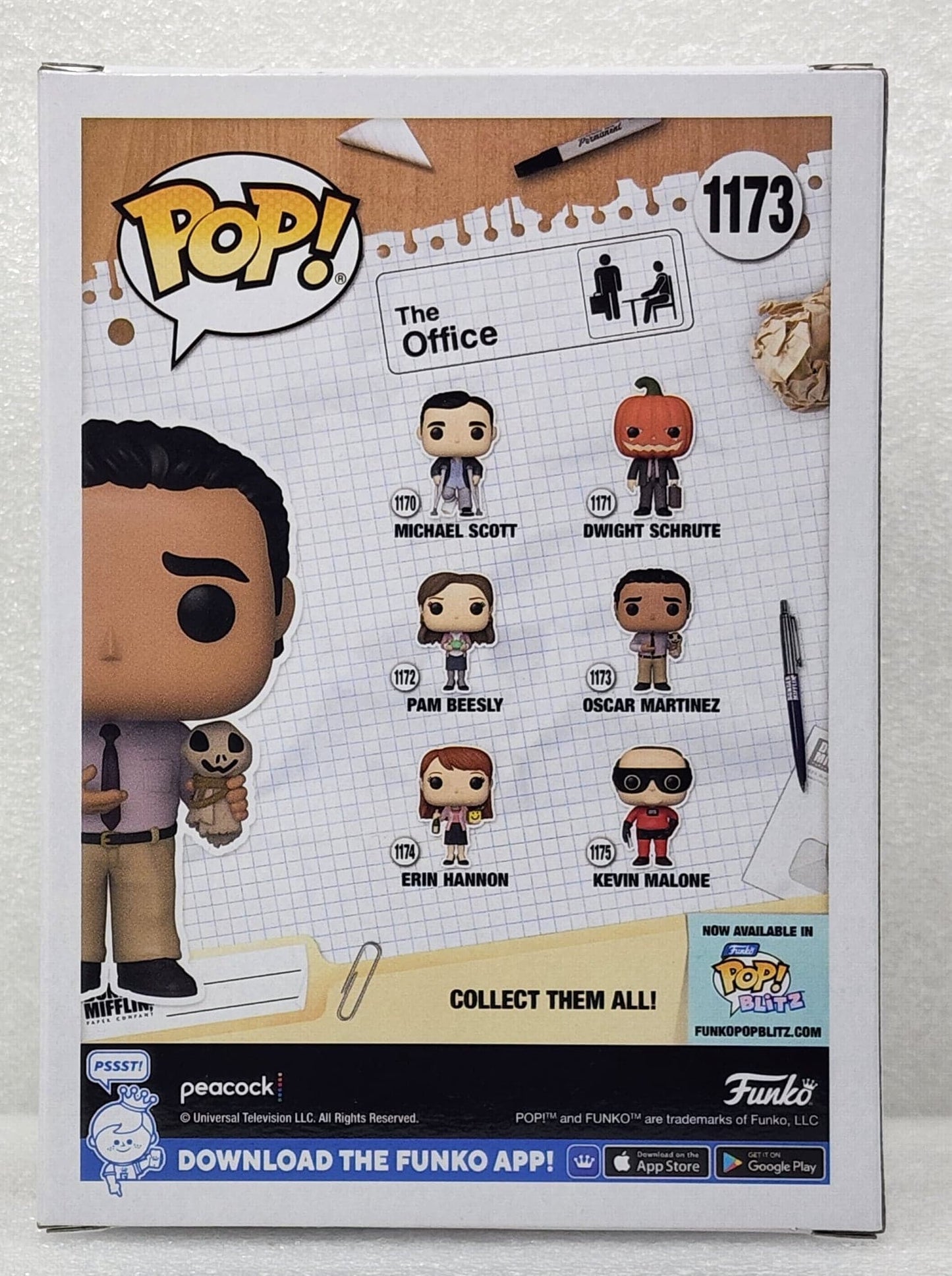 The Office - Oscar Martinez Signed Pop! Vinyl #1173