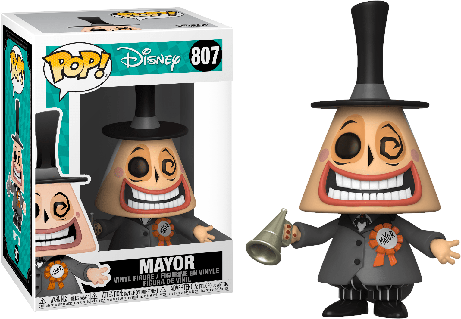 The Nightmare Before Christmas - Mayor with Megaphone Pop! Vinyl - Ozzie Collectables