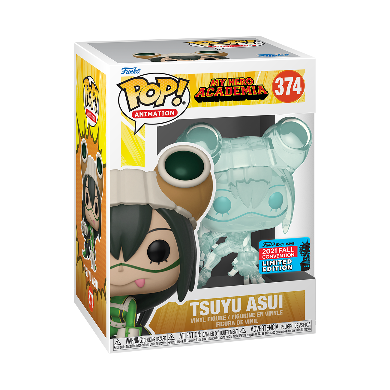 My Hero Academia - Tsuyu Asui Translucent NYCC 2021 Fall Convention Exclusive Pop! Vinyl #374