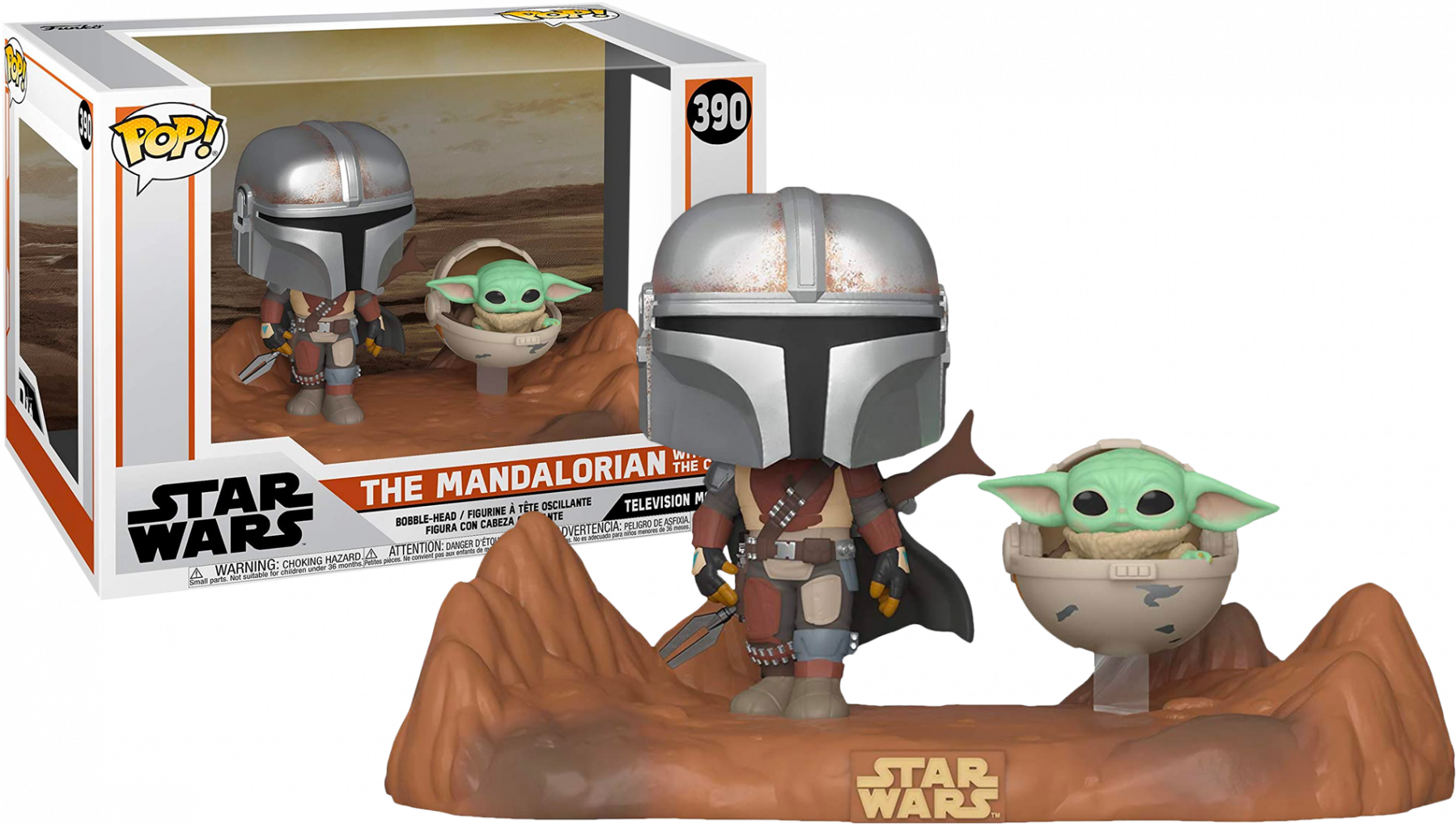 Star Wars: The Mandalorian - Mandalorian & Child Movie Moment Pop! Vinyl - Ozzie Collectables
