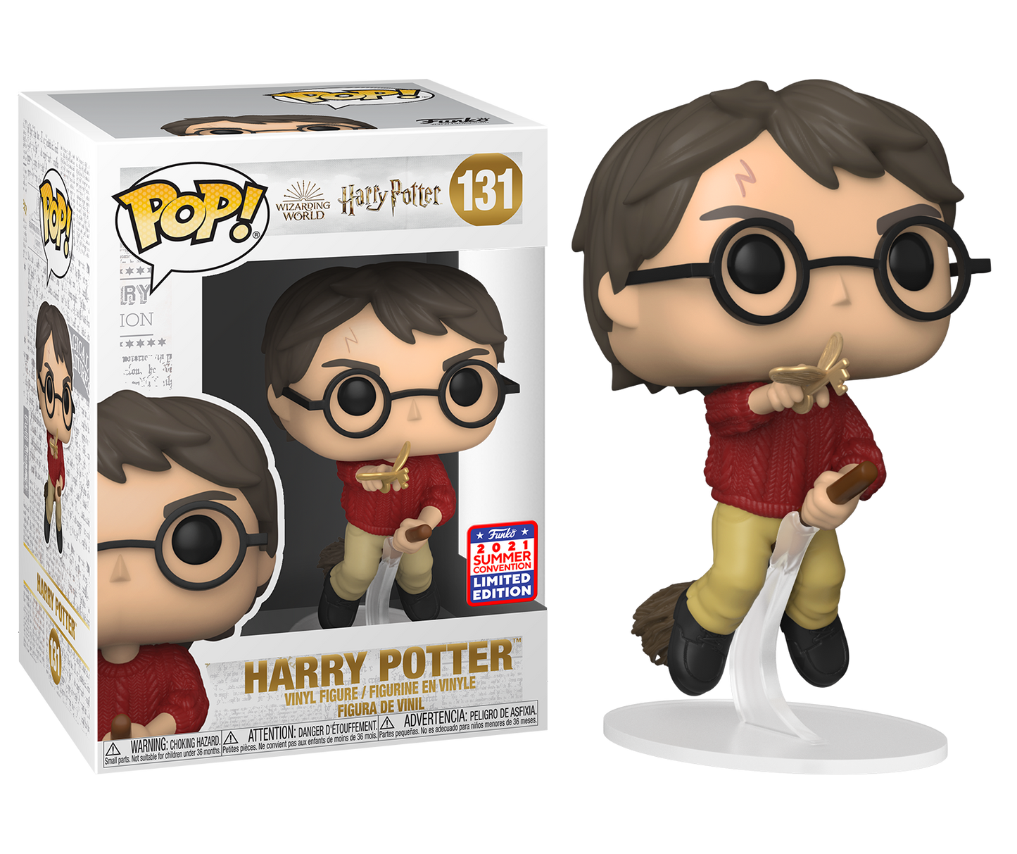 Harry Potter - Harry Flying with Winged Key 2021 Summer Convention Exclusive Pop! Vinyl #131