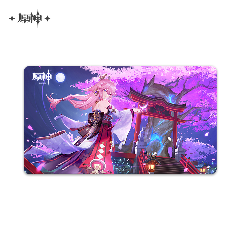 Desk Playmat - Astute Amusement Yaemiko - Genshin Impact