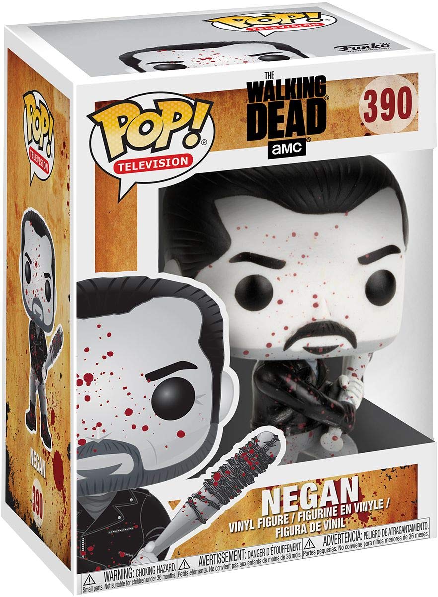 The Walking Dead - Negan Black & White Blood Spatter Pop! Vinyl - Ozzie Collectables