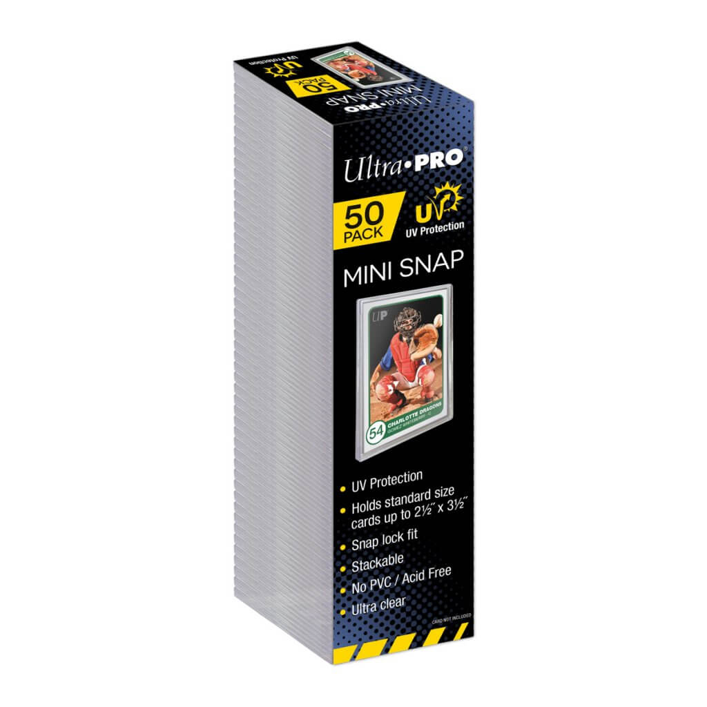 ULTRA PRO CARD HOLDER - Mini Snap UV Card Holder - 50ct Holds (63.5 mm x 88.9 mm)