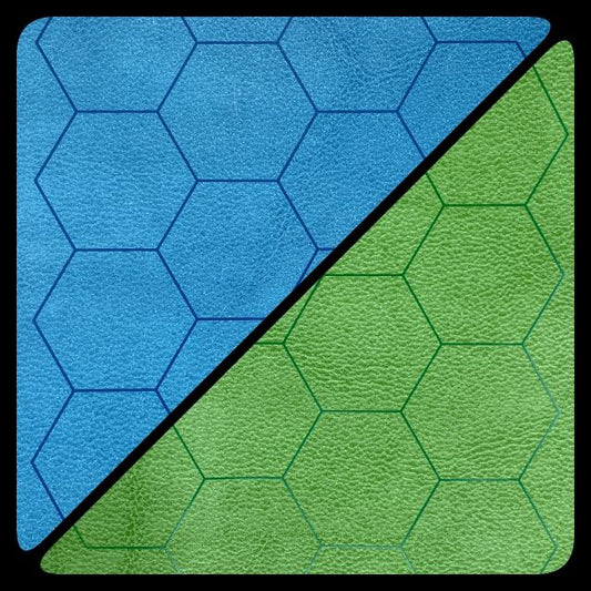 CHX 97665 Reversible Megamat 1" Hexes Blue-Green (34½ x 48)