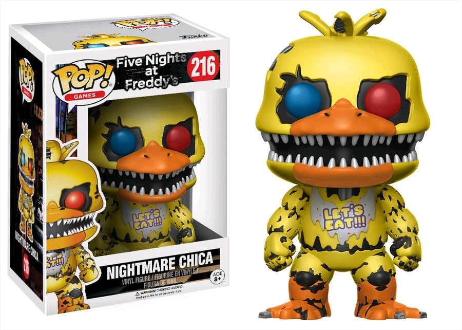Nightmare Chica - Five Nights At Freddy's Games Pop! Vinyl #216 - Ozzie Collectables