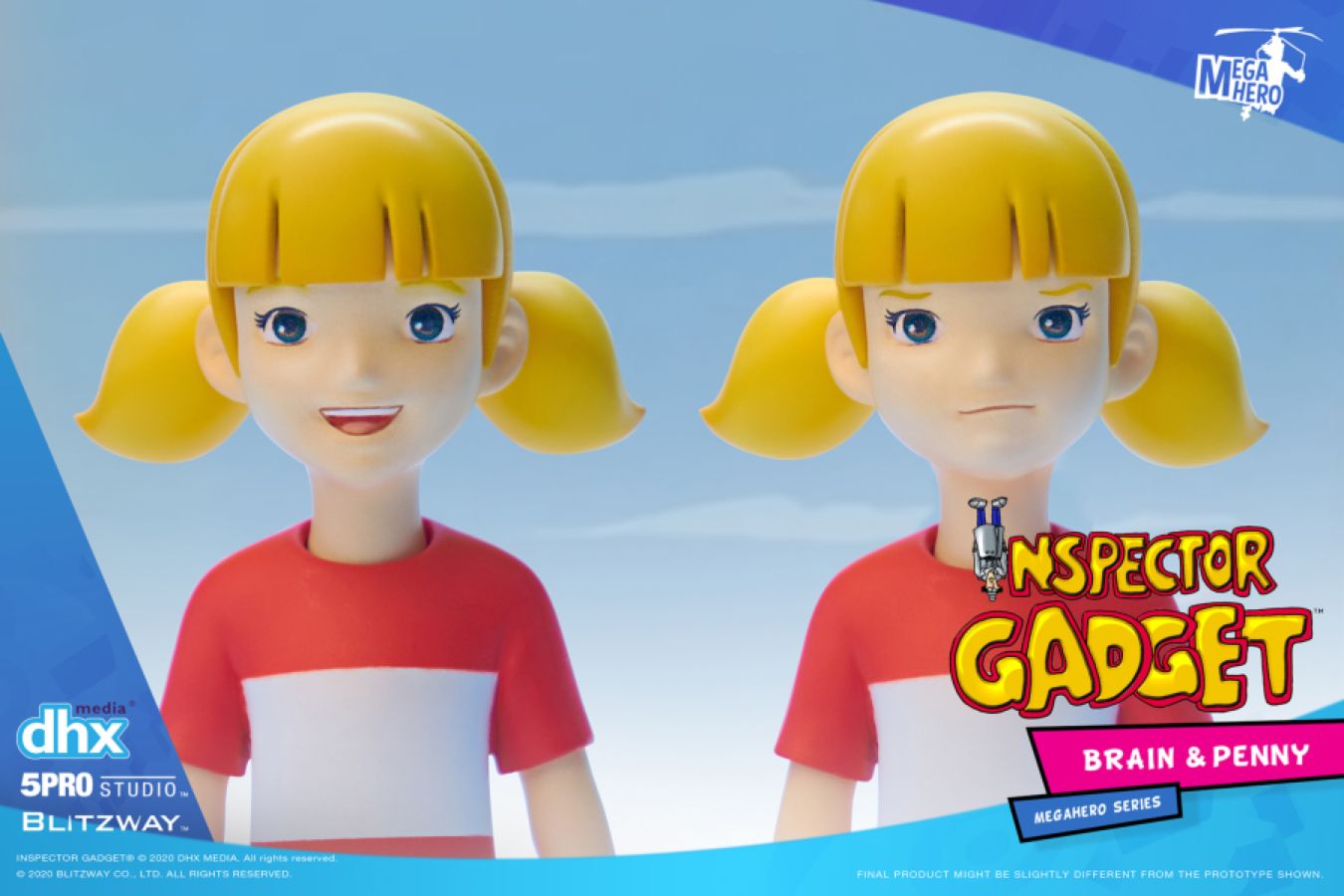 Inspector Gadget - Brain & Penny 1:12 Scale Action Figure - Ozzie Collectables