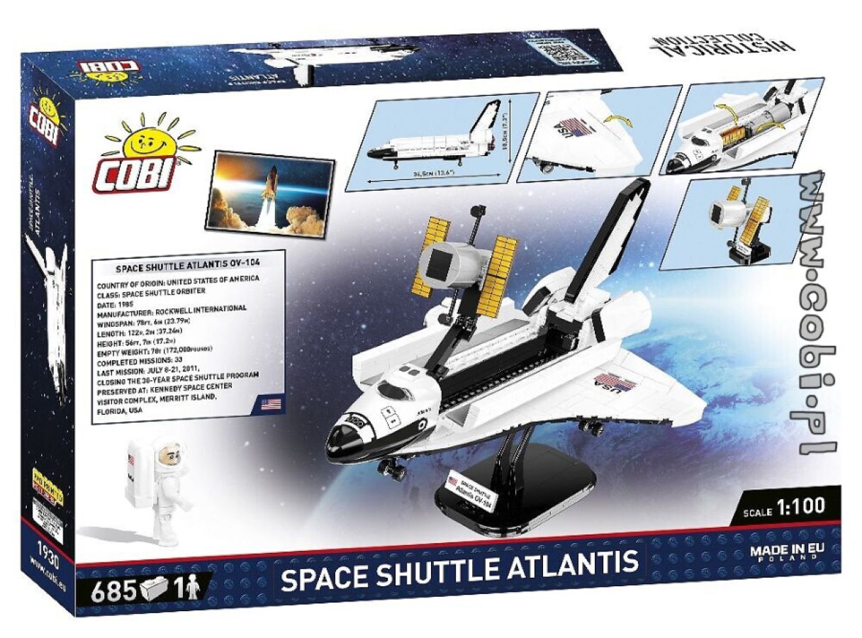 Cobi - Space Shuttle Atlantis Model (685 pieces)