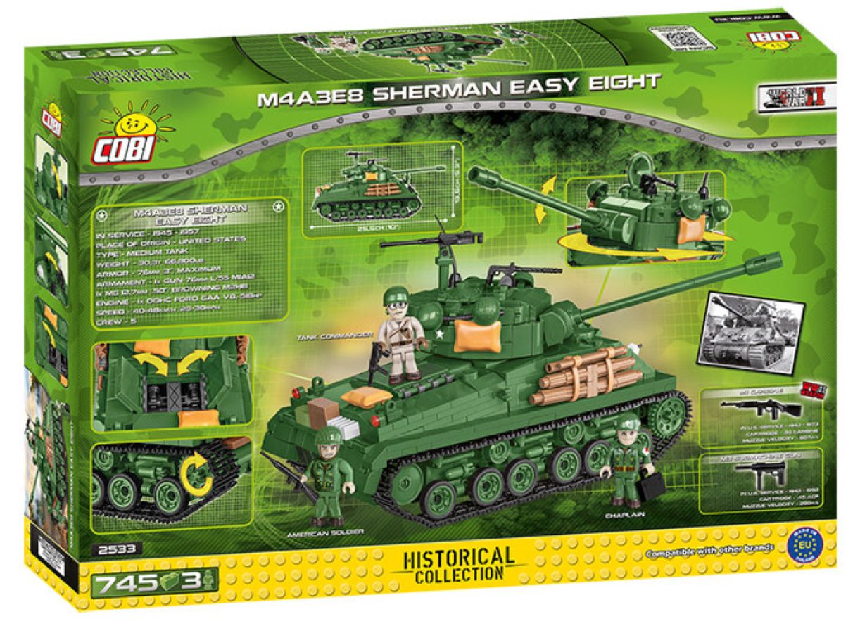 World War II - M4A3 Sherman Easy Eight (725 pieces)