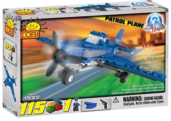 Action Town - 115 Piece Patrol Plane Construction Set - Ozzie Collectables