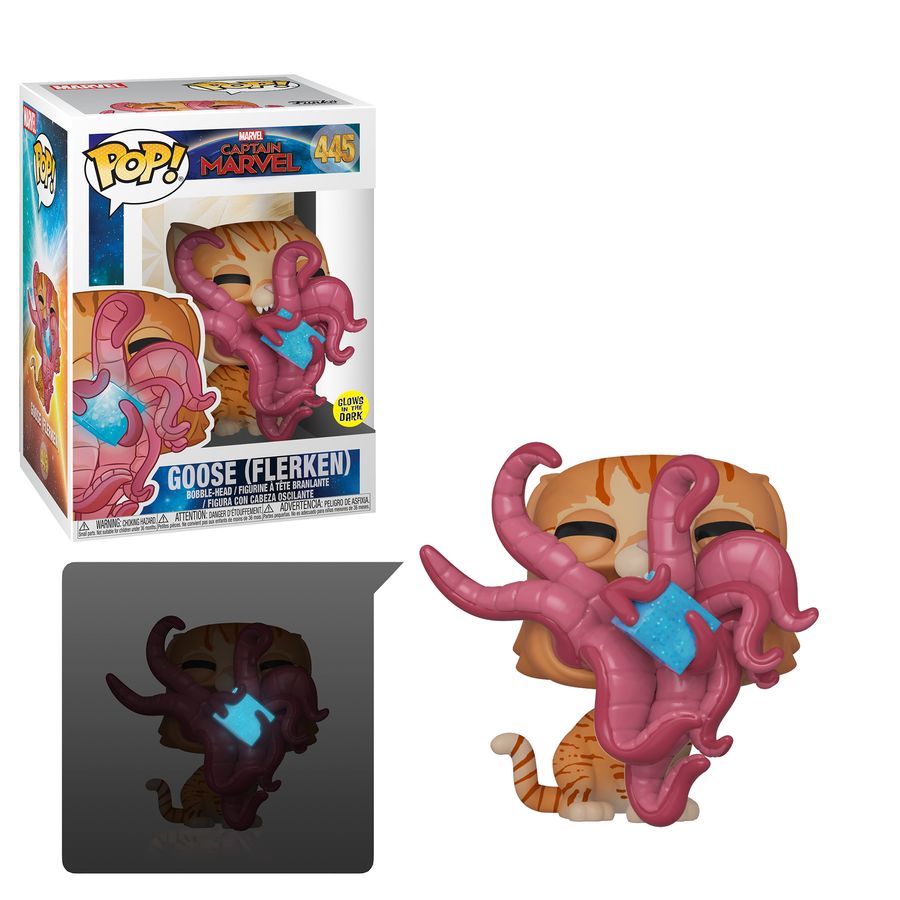 Goose (Flerken) - Captain Marvel Glows In The Dark Pop! Vinyl #445 - Ozzie Collectables