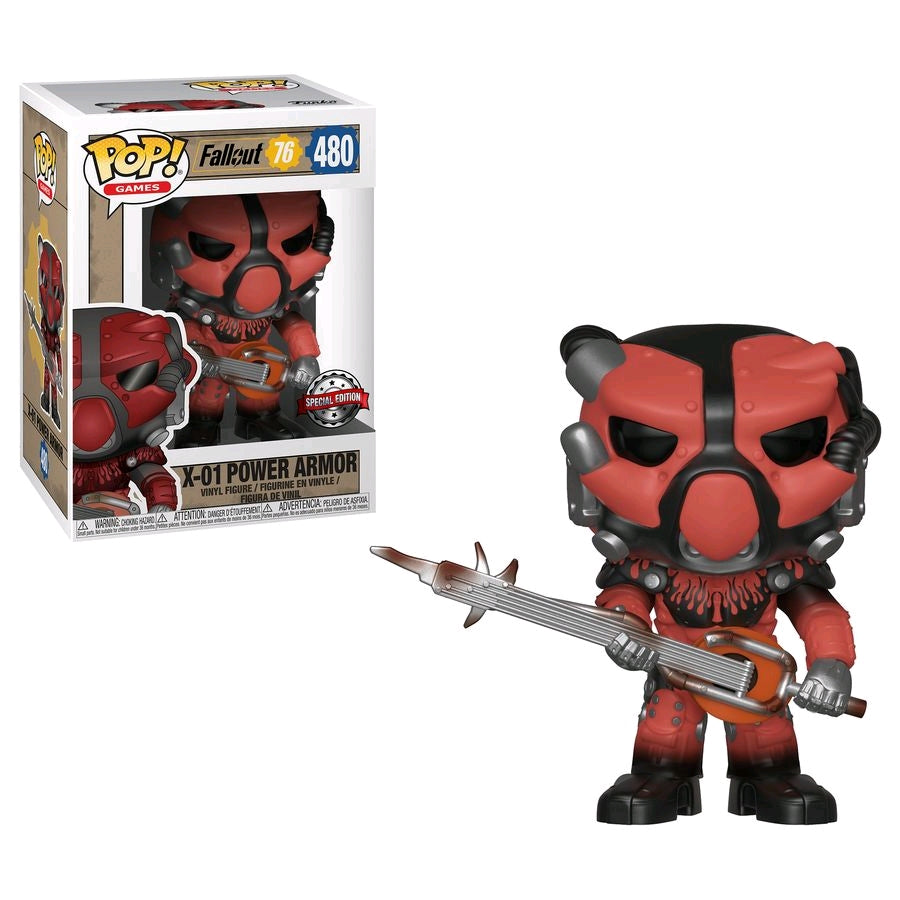 Fallout 76 - X-01 Power Armor (Red) US Exclusive Pop! Vinyl - Ozzie Collectables