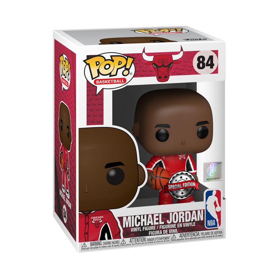 NBA: Bulls Michael Jordan Red Warm-Ups US Exclusive Pop! Vinyl