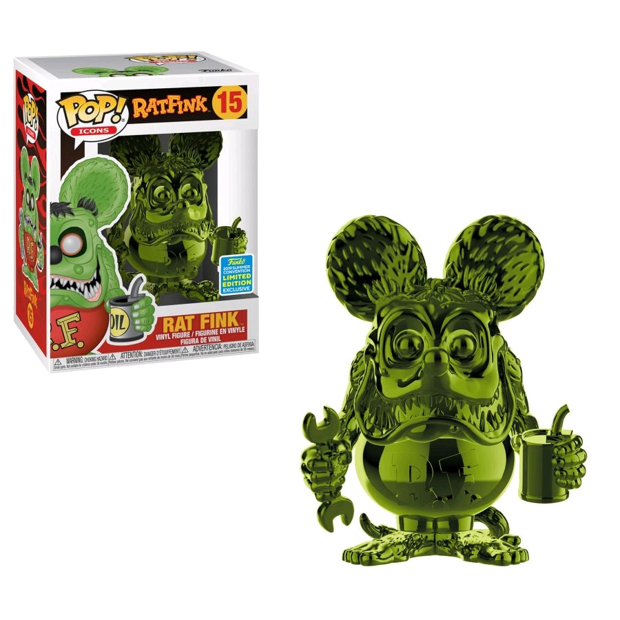 Rat Fink - Rat Fink Green Chrome SDCC 2019 US Exclusive Pop! Vinyl - Ozzie Collectables