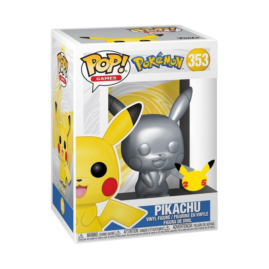 Pokemon - Pikachu Silver Metallic Pop! Vinyl