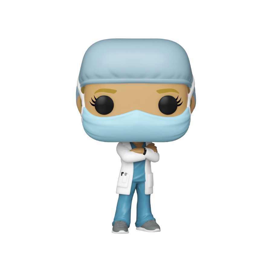 Pop! Heroes - Front Line Worker Female #1 Blue Pop! Vinyl