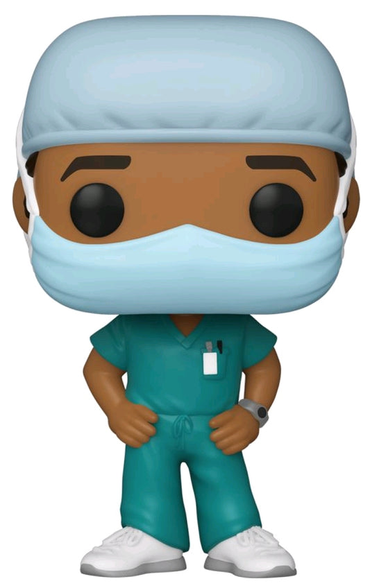 Pop! Heroes - Front Line Worker Male #2 Green Pop! Vinyl - Ozzie Collectables