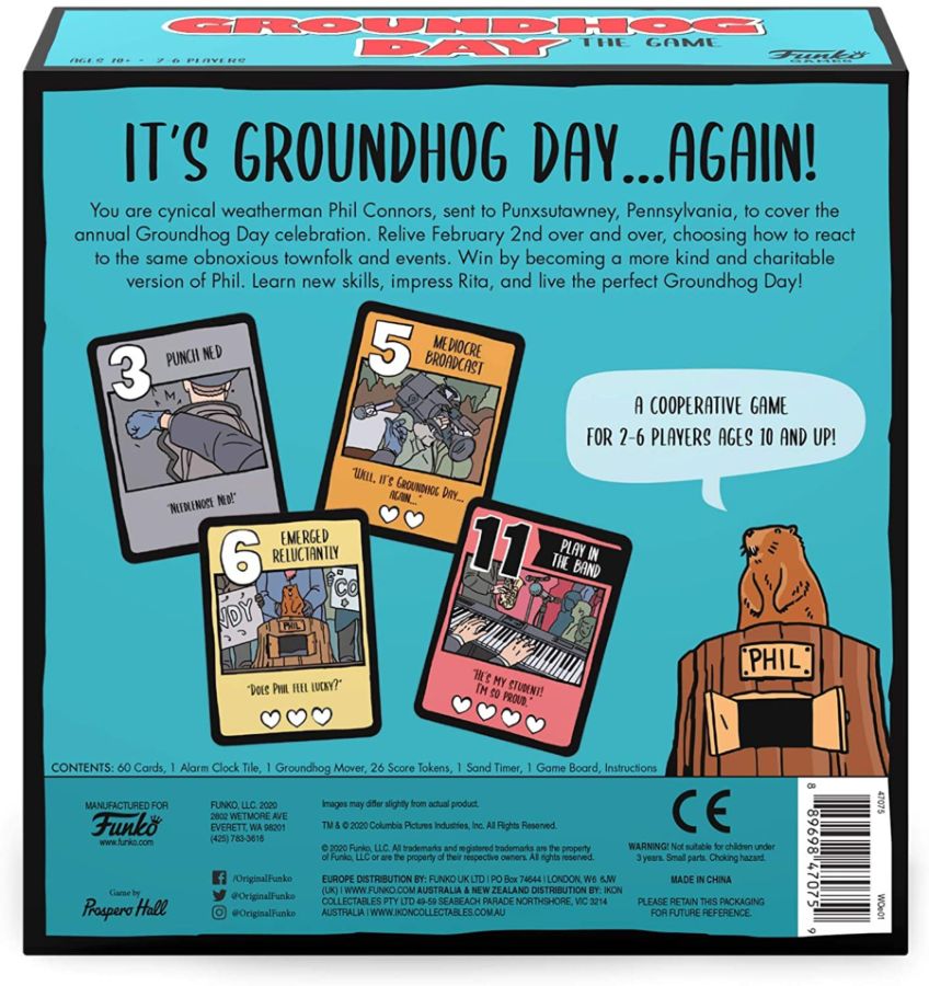 Groundhog Day - The Game & Punxsutawney Phil Flocked US Exclusive Pop! Vinyl Bundle