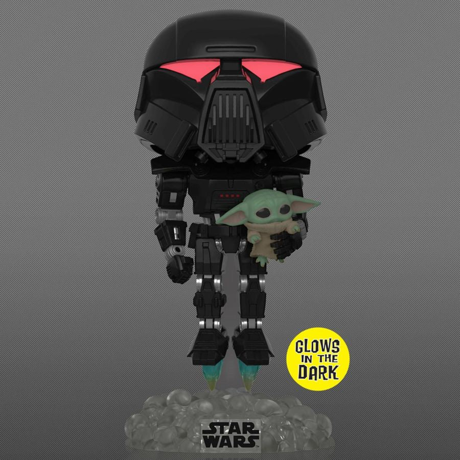 Star Wars: The Mandalorian - Darktrooper & Child Glow US Exclusive Pop! Vinyl