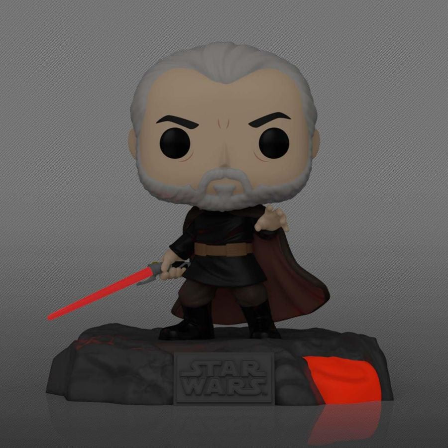 Star Wars - Red Saber Series: Darth Tyranus Glow US Exclusive Pop! Deluxe
