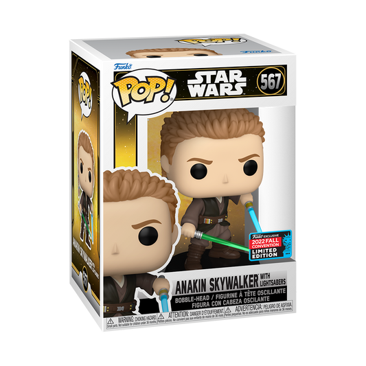 Star Wars - Anakin Skywalker with Lightsabers 2022 NYCC Fall Convention Exclusive Pop! Vinyl #567
