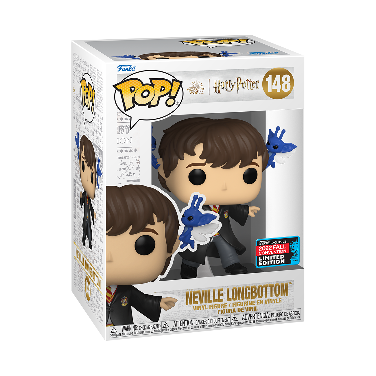 Harry Potter - Neville Longbottom with Pixies 2022 NYCC Fall Convention Exclusive Pop! Vinyl #148