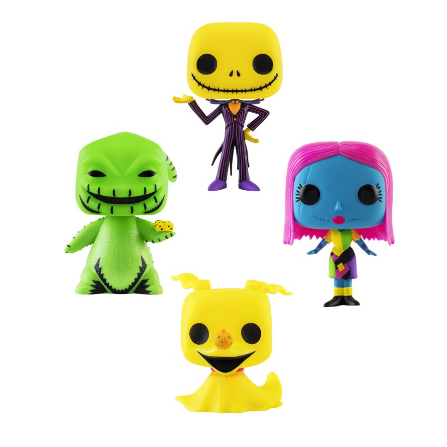 The Nightmare Before Christmas - Blacklight US Exclusive Pop! Vinyl 4-Pack
