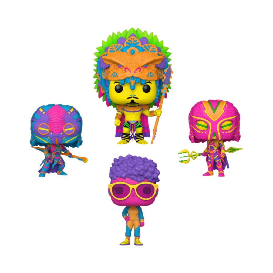 Black Panther 2: Wakanda Forever - Blacklight US Exclusive Pop! Vinyl 4-Pack