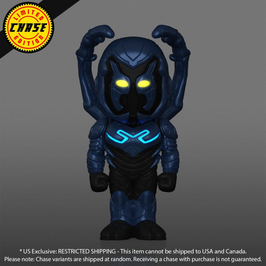Blue Beetle (2023) - Blue Beetle Unmasked Vinyl US Exclusive Soda