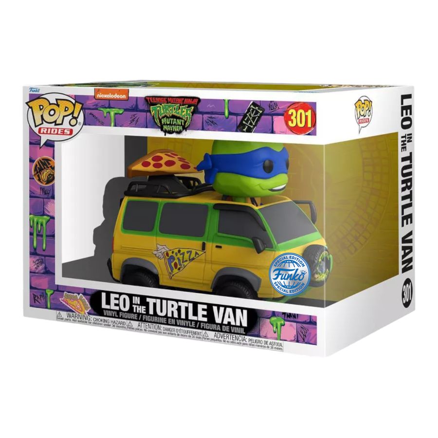 Teenage Mutant Ninja Turtles: Mutant Mayhem - Leonardo in Turtle Van US Exclusive Pop! Ride