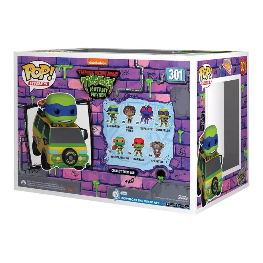 Teenage Mutant Ninja Turtles: Mutant Mayhem - Leonardo in Turtle Van US Exclusive Pop! Ride