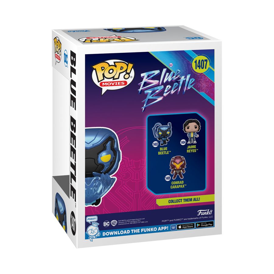 Blue Beetle (2023) - Blue Beetle in Flight Glow US Exclusive Pop! Vinyl