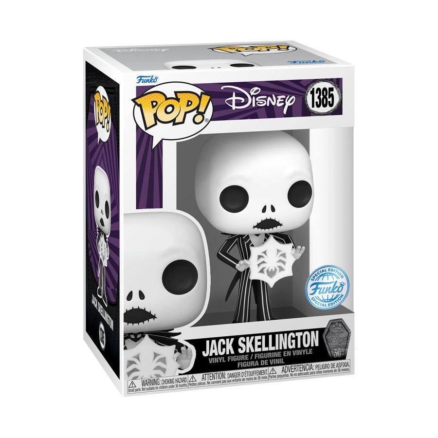 The Nightmare Before Christmas 30th Anniversary - Jack with Snowflake US Exclusive Pop! Vinyl [R
