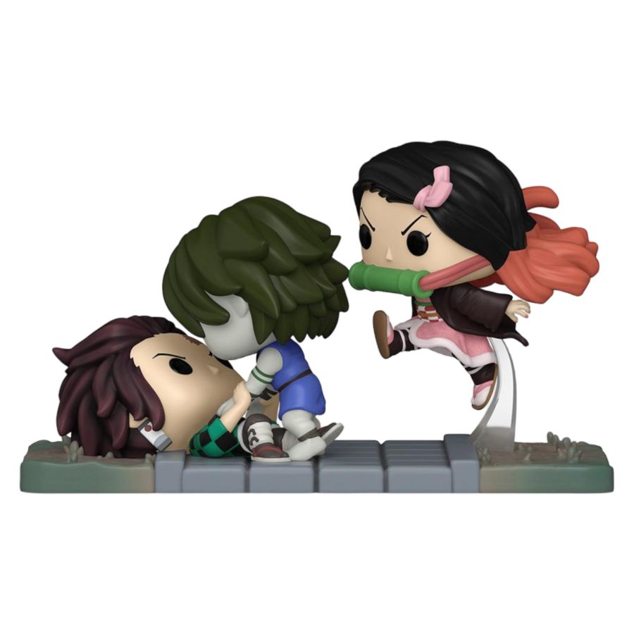 Demon Slayer - Tanjiro & Nezuko Vs Temple Demon US Exclusive Pop! Moment [}