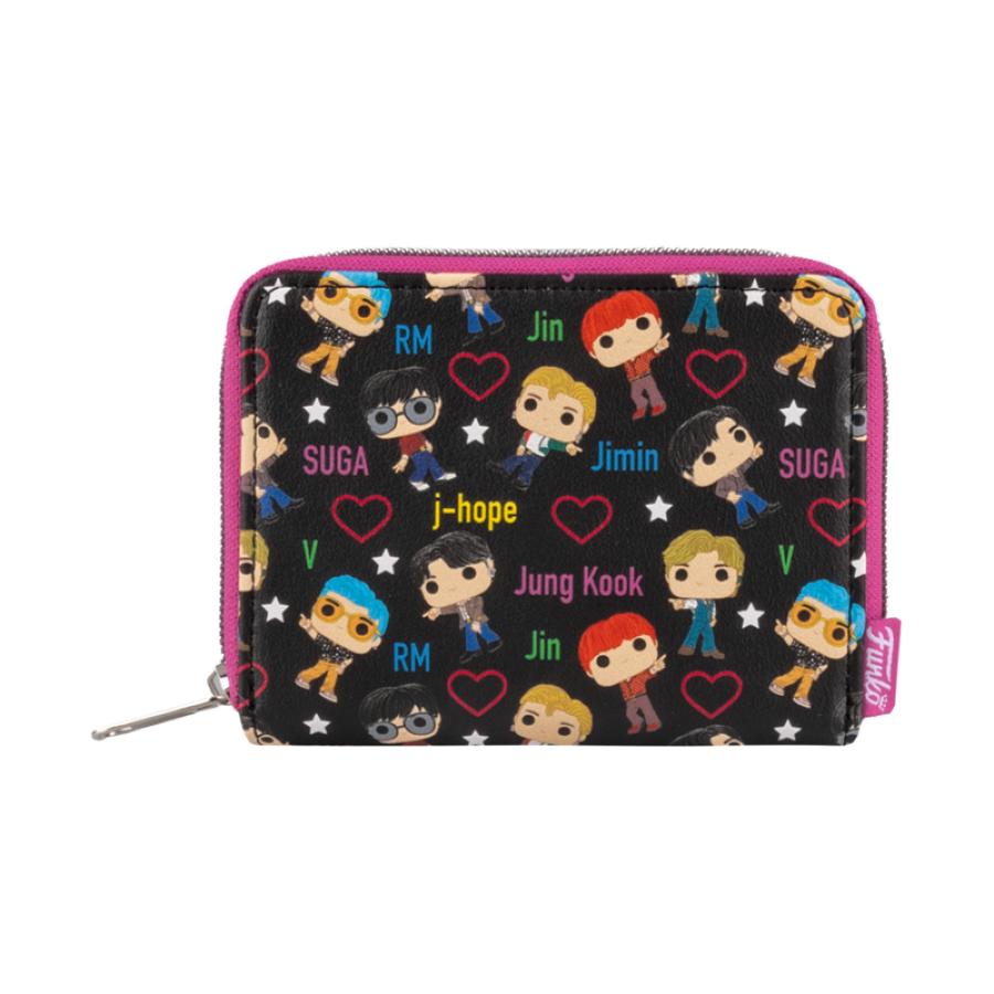 BTS - Band with Hearts All Over Print Wallet