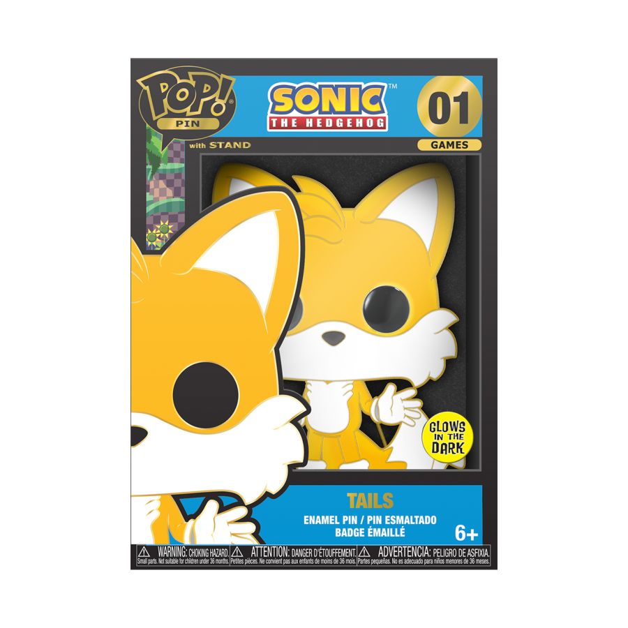 Sonic the Hedgehog - Super Tails Glow Enamel Pop! Pin