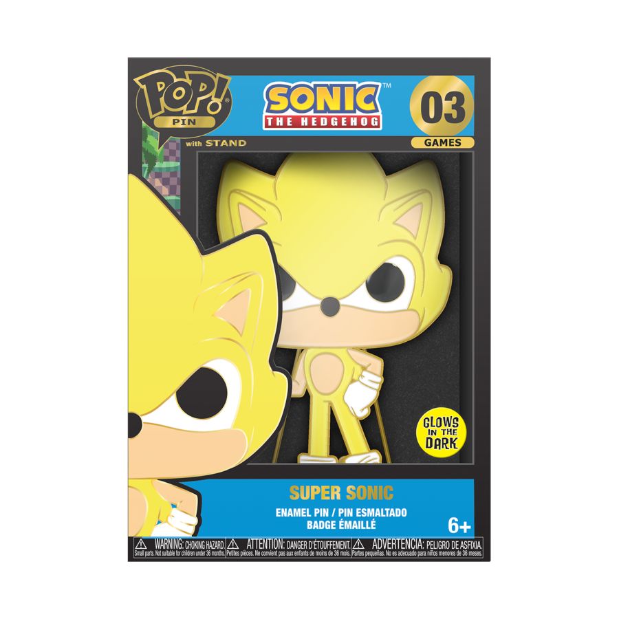 Sonic the Hedgehog - Super Sonic Glow Enamel Pop! Pin