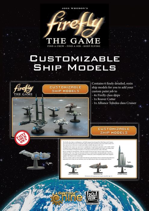 Firefly - The Game Customisable Ship Models - Ozzie Collectables