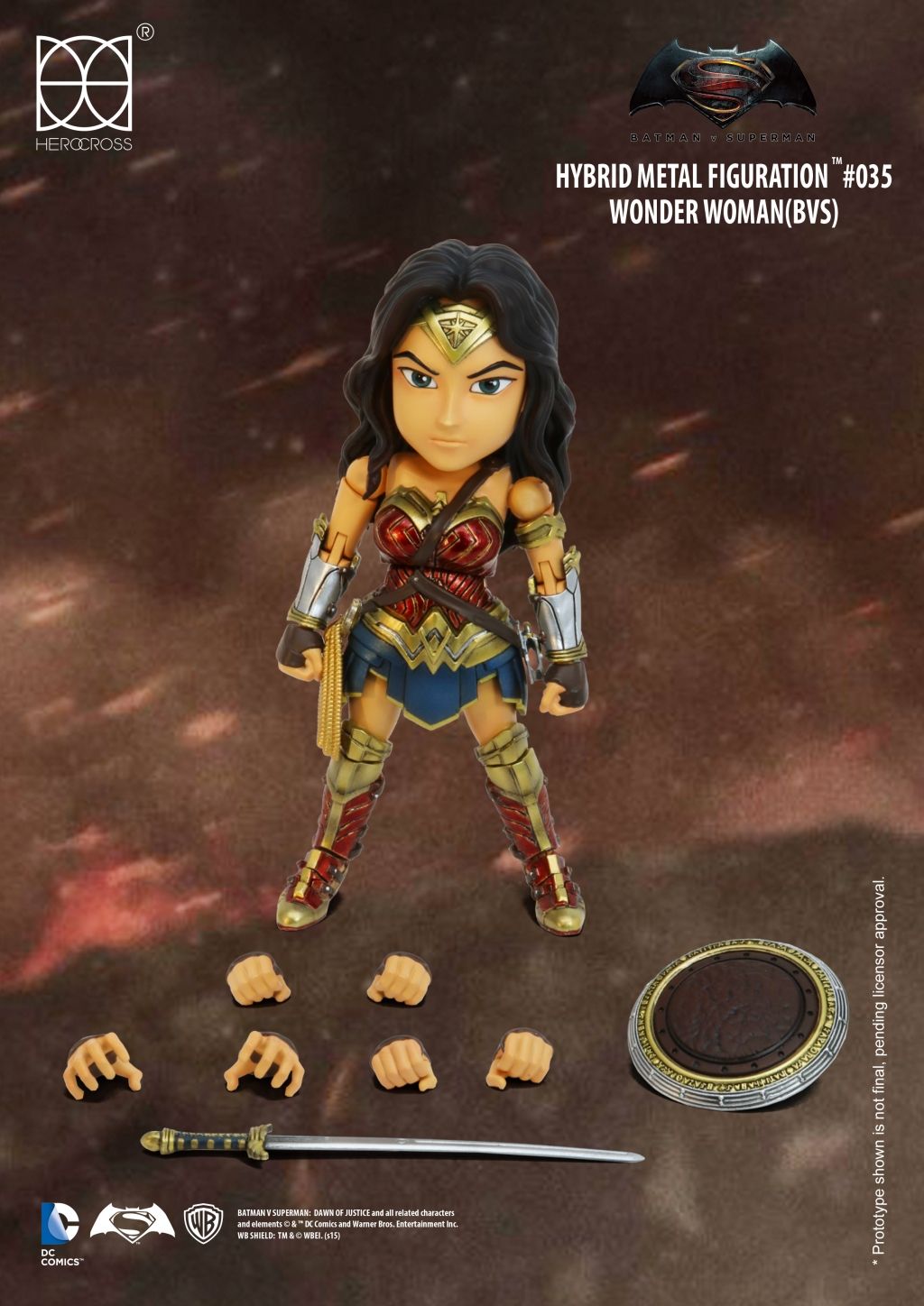 Batman v Superman: Dawn of Justice - Wonder Woman Hybrid Metal Figuration - Ozzie Collectables