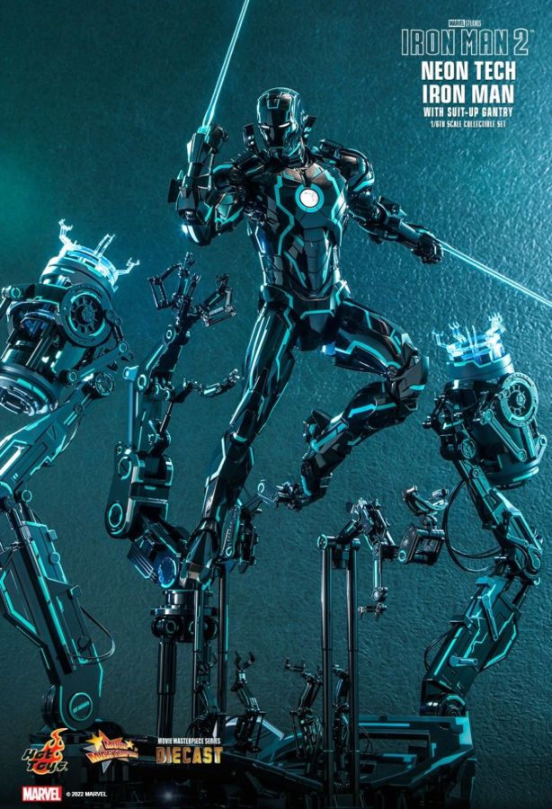 Iron Man - Neon Tech with Suit-up Gantry 1:6 Scale Figure