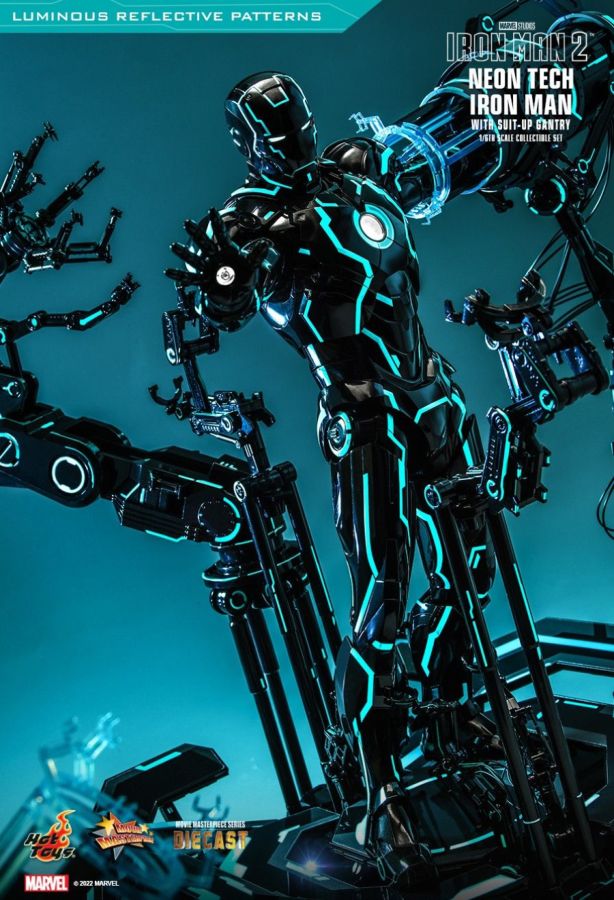 Iron Man - Neon Tech with Suit-up Gantry 1:6 Scale Figure