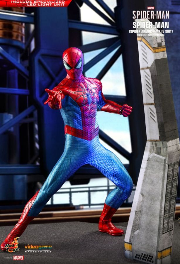 SpiderMan (Video Game 2019) - Spider Armor Mark IV 1:6 Scale 12" Action Figure - Ozzie Collectables