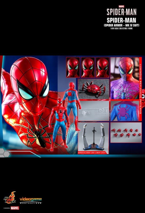 SpiderMan (Video Game 2019) - Spider Armor Mark IV 1:6 Scale 12" Action Figure - Ozzie Collectables
