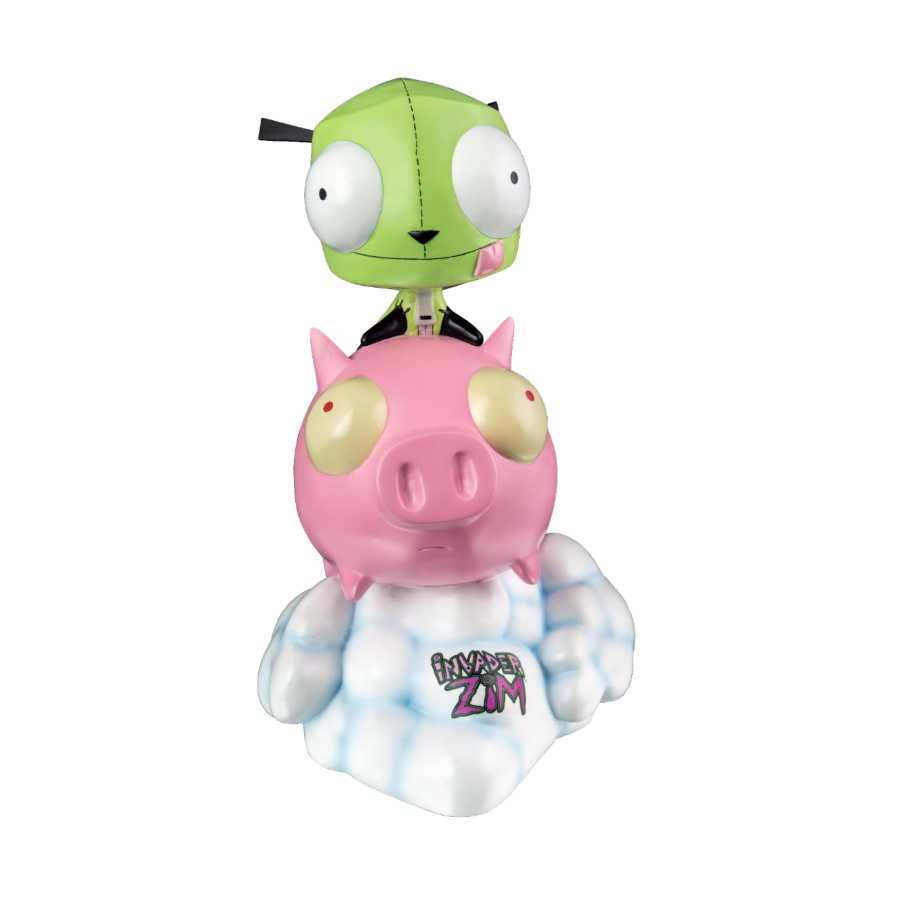 Invader Zim - GIR on Pig Statue