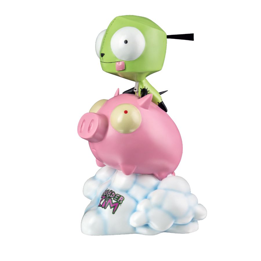 Invader Zim - GIR on Pig Statue