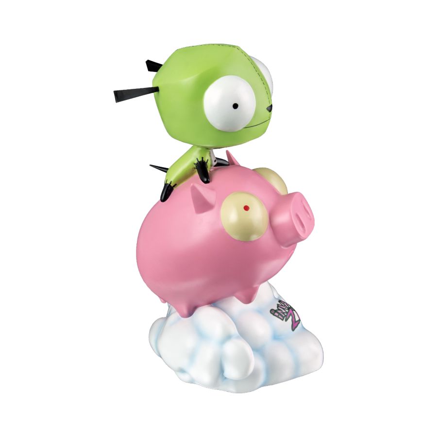 Invader Zim - GIR on Pig Statue