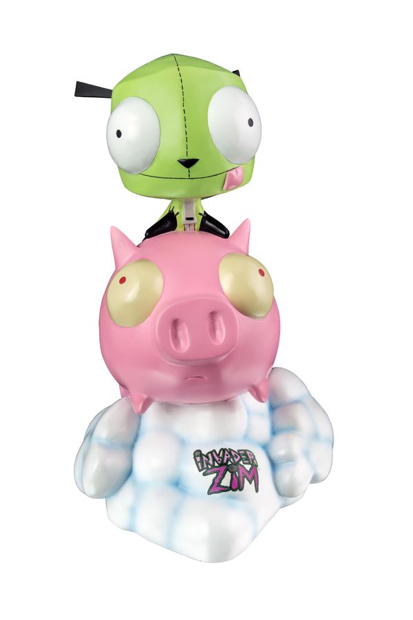 Invader Zim - GIR on Pig Statue