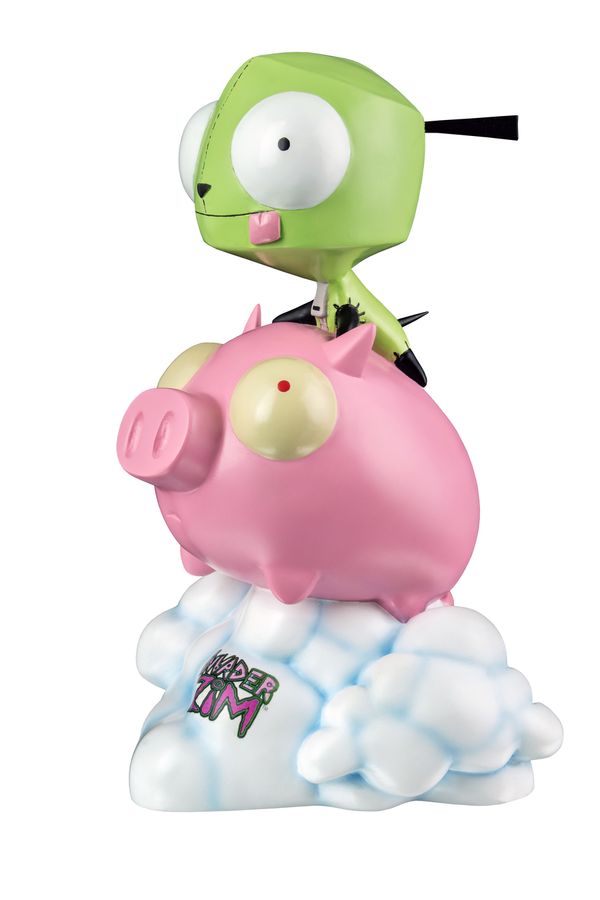 Invader Zim - GIR on Pig Statue