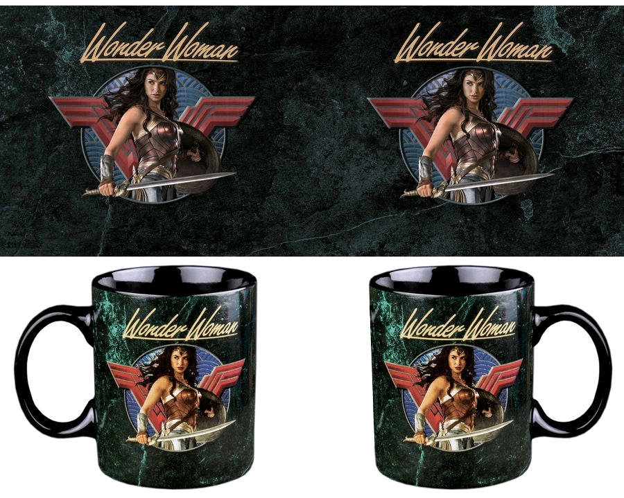 Wonder Woman Movie - Sword Drawn Black Coffee Mug - Ozzie Collectables