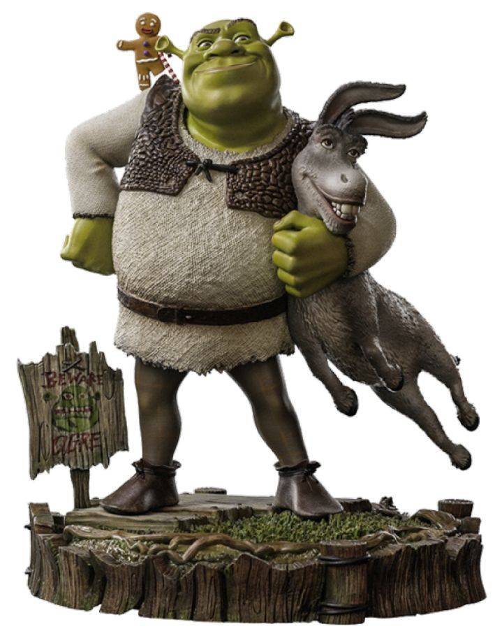 shrek booster box Shrek, Donkey and The Gingerbread Man 1/10 Deluxe Art Scale Statue